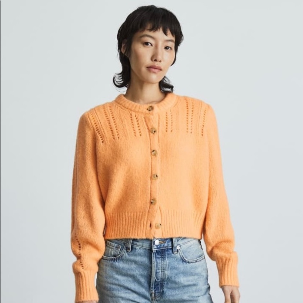 NWT Everlane Cloud Cardigan in Papaya